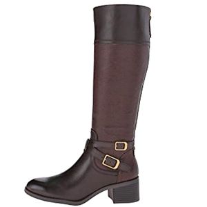100% Leather FRANCO SARTO Brown Oxford Riding Boots (6M)